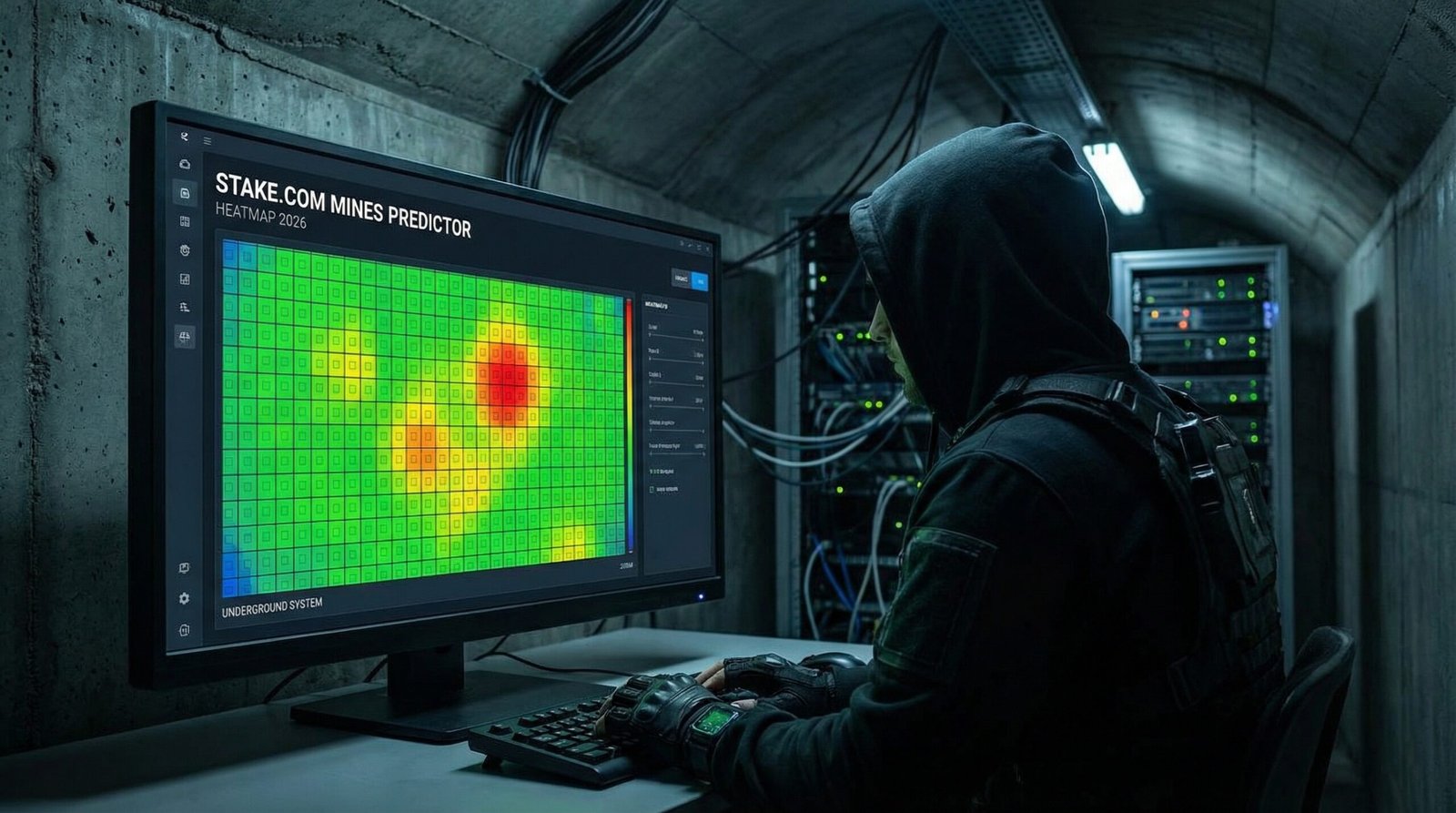Stake.com mines predictor software underground heatmap 2026