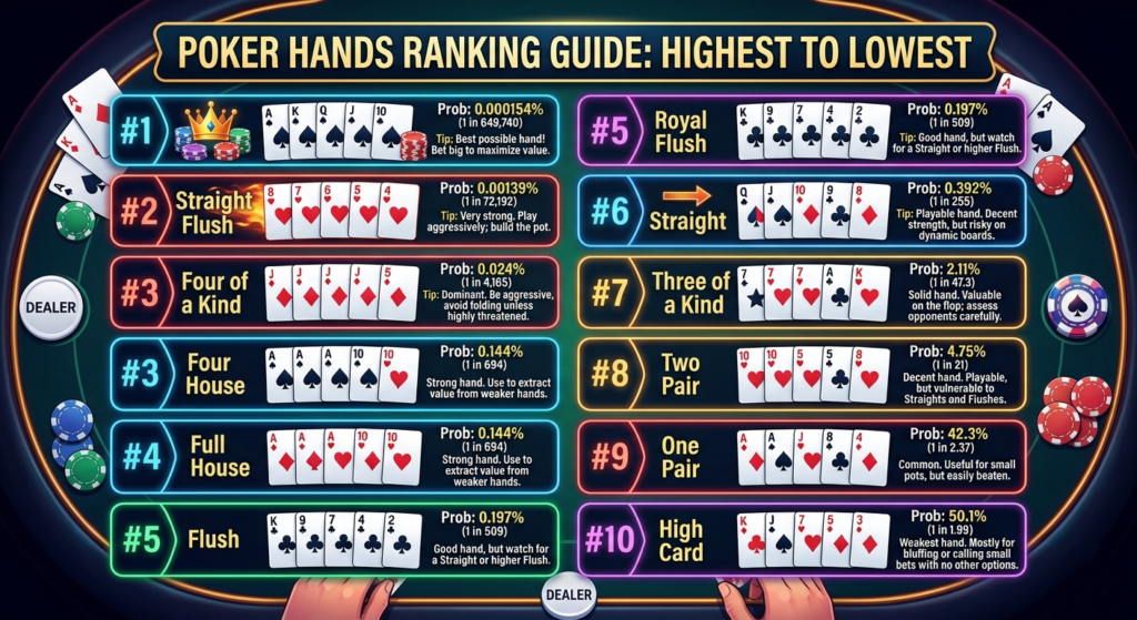 poker hand rankings