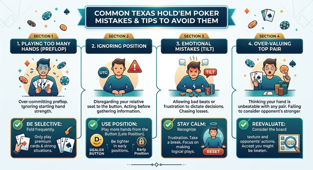 Texas Hold’em poker mistakes